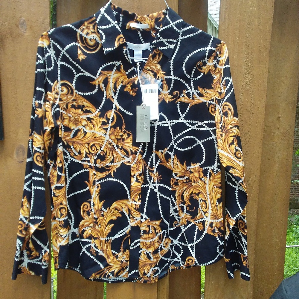 Chico's NWT! Button up Shirt Size 1